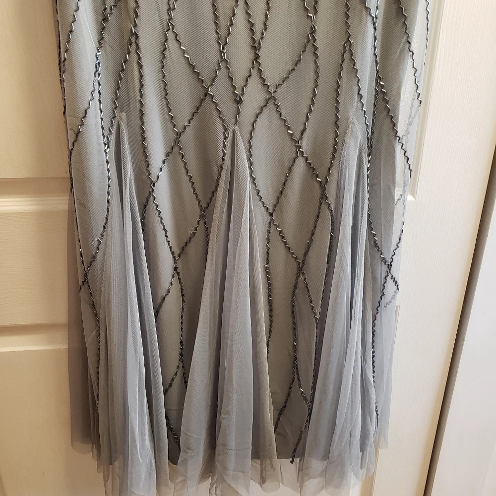 🆕Elegant Gray Beaded Evening Gown - Picture 8 of 8